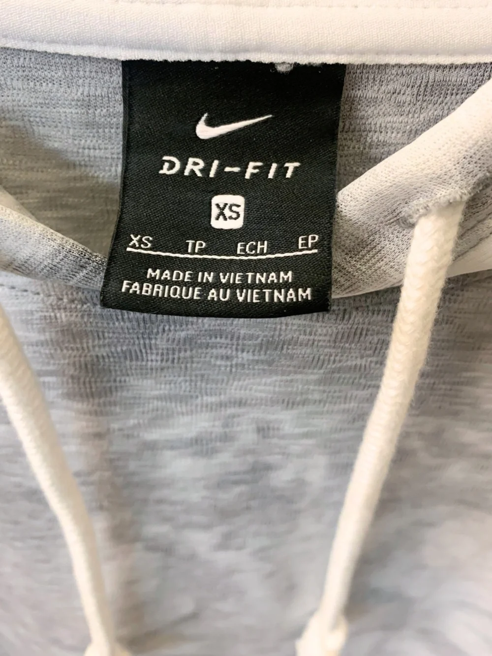 Nike Gray White Tie Dye Print Hoodie Sweatshirt Pullover Hoodie Sporty Active